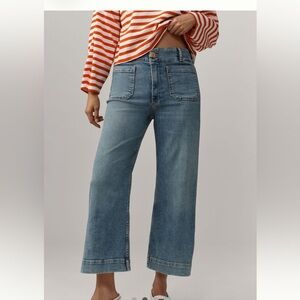 Anthropologie / Maeve - The Colette High Rise Crop Wide Leg Jeans